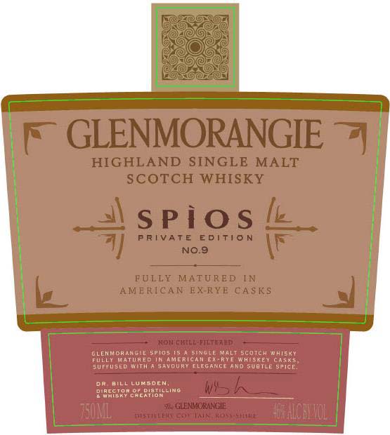 Glenmorangie Spios - Front Label