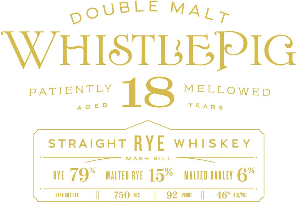 WhistlePig Double Malt 18 Year Old - Label