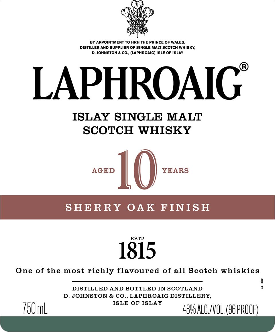 Laphroaig 10 Year Sherry Oak Finish - Front Label