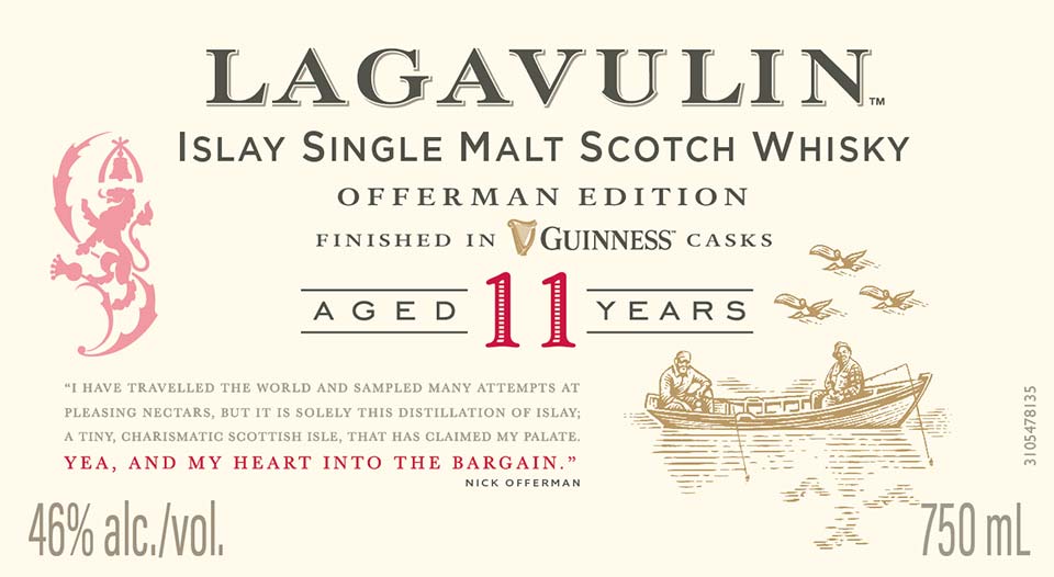 Lagavulin Offerman Edition Finished in Guinness Casks - Front Label
