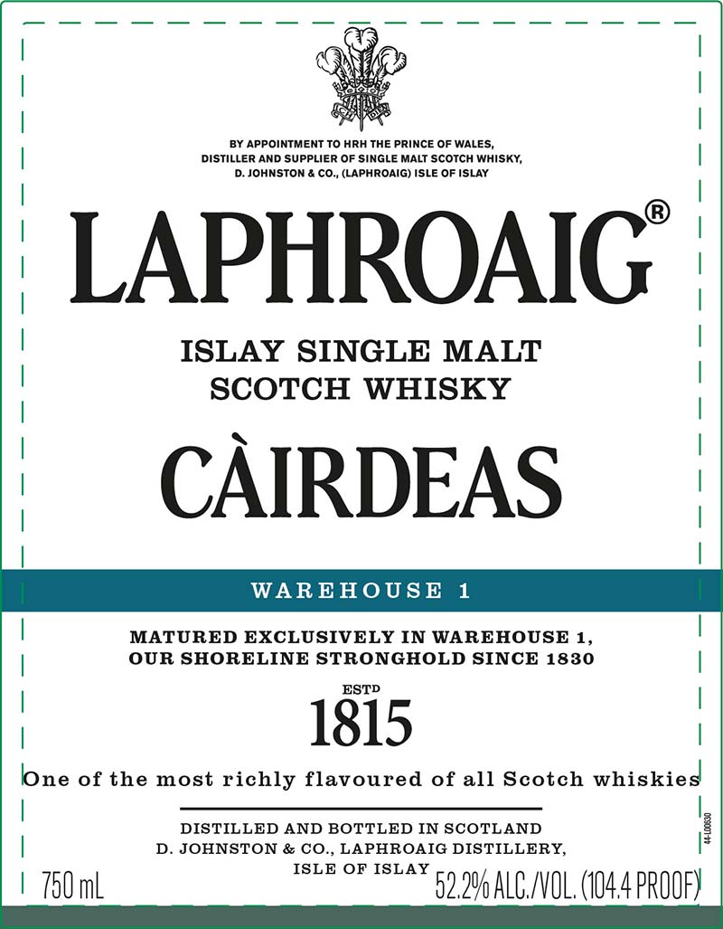 Laphroaig Càirdeas Warehouse 1 - Front Label