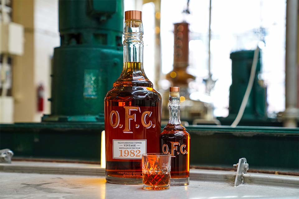 O.F.C. 1982 Vintage Bourbon Whiskey (Six Liter and 750 mL)