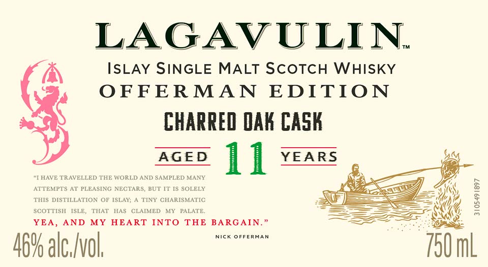 Lagavulin Offerman Edition Charred Oak Cask - Front Label