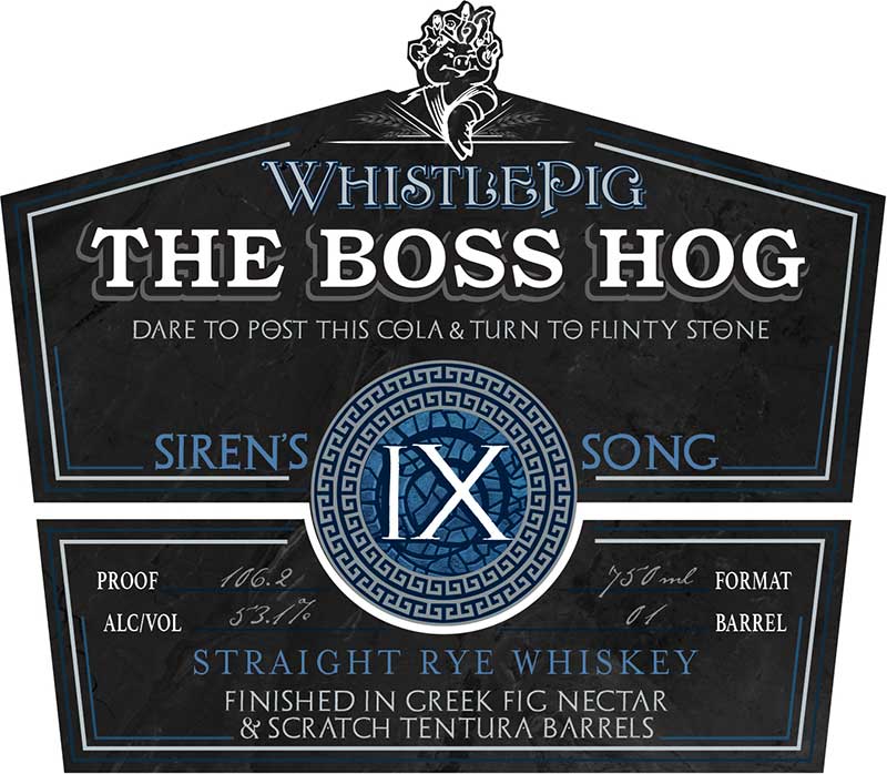 WhistlePig The Boss Hog IX: Siren's Song - Front Label