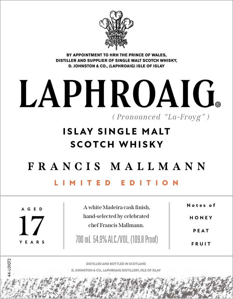 Laphroaig Francis Mallmann Limited Edition Aged 17 Years - Front Label