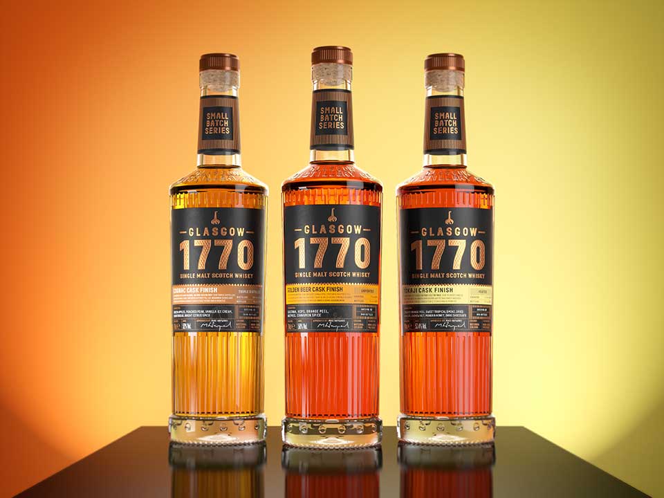 Glasgow 1770 Small Batch Series: Cognac Cask, Beer Cask, and Tokaji Cask Finishes
