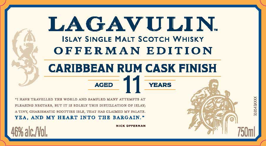 Lagavulin Offerman Edition Caribbean Rum Cask Finish - Front Label