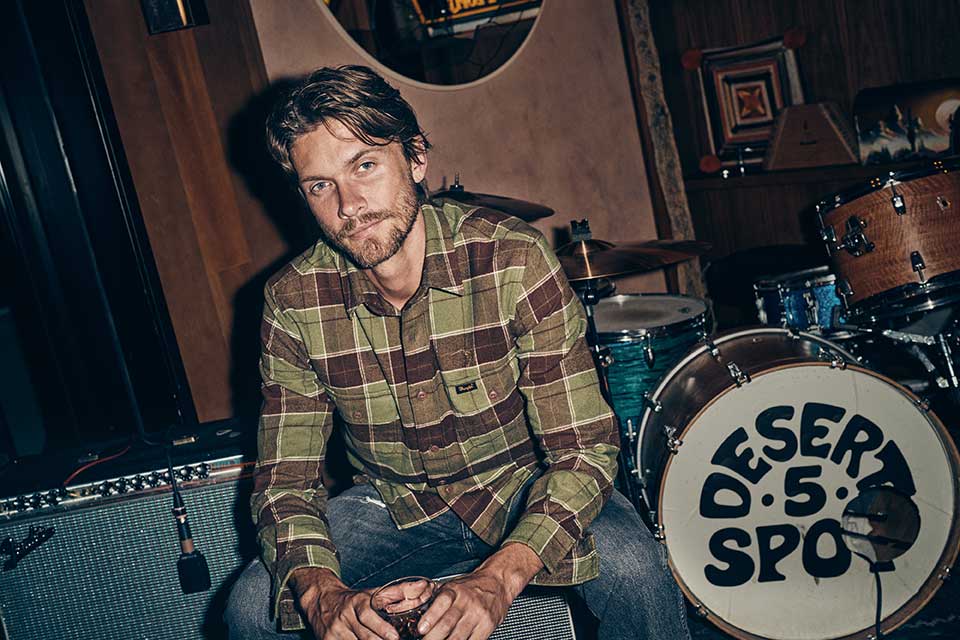 Wrangler x Buffalo Trace Men's Flannel Shirt in Kentucky Green