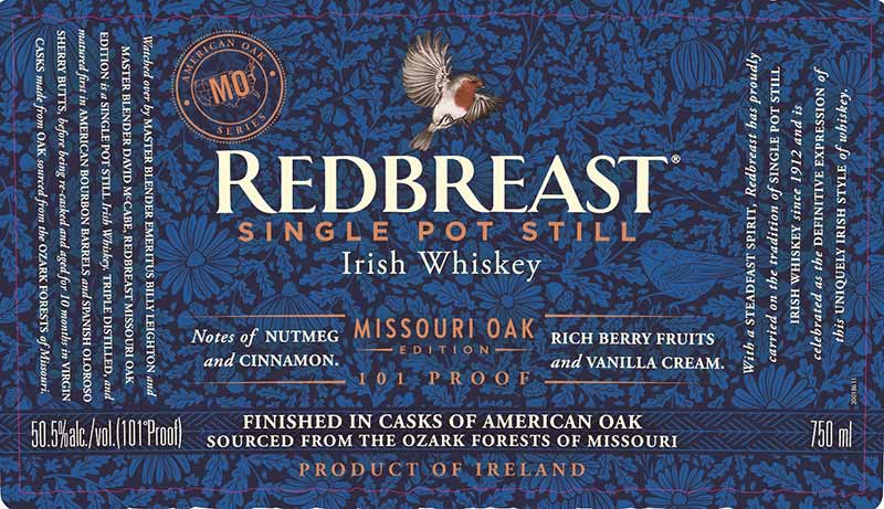 Redbreast Missouri Oak Edition - Front Label