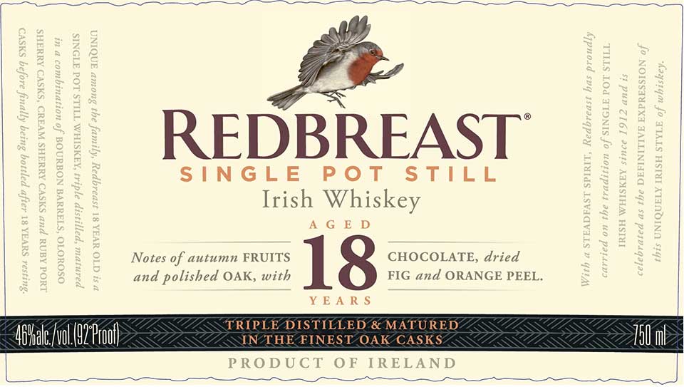 Redbreast 18 Year Old - Front Label