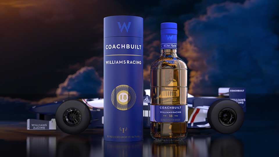 Coachbuilt and Williams Racing 18 Year Old Blended Scotch Whisky