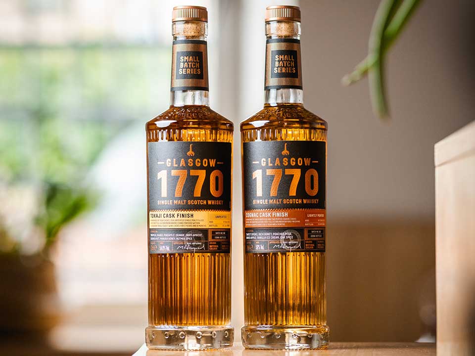 Glasgow 1770 Small Batch Series: Cognac Cask Finish Batch No. 02 and Tokaji Cask Finish Batch No. 02