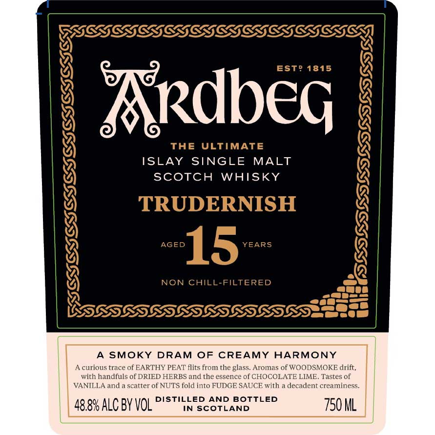 Ardbeg Trudernish 15 Year Old - Front Label