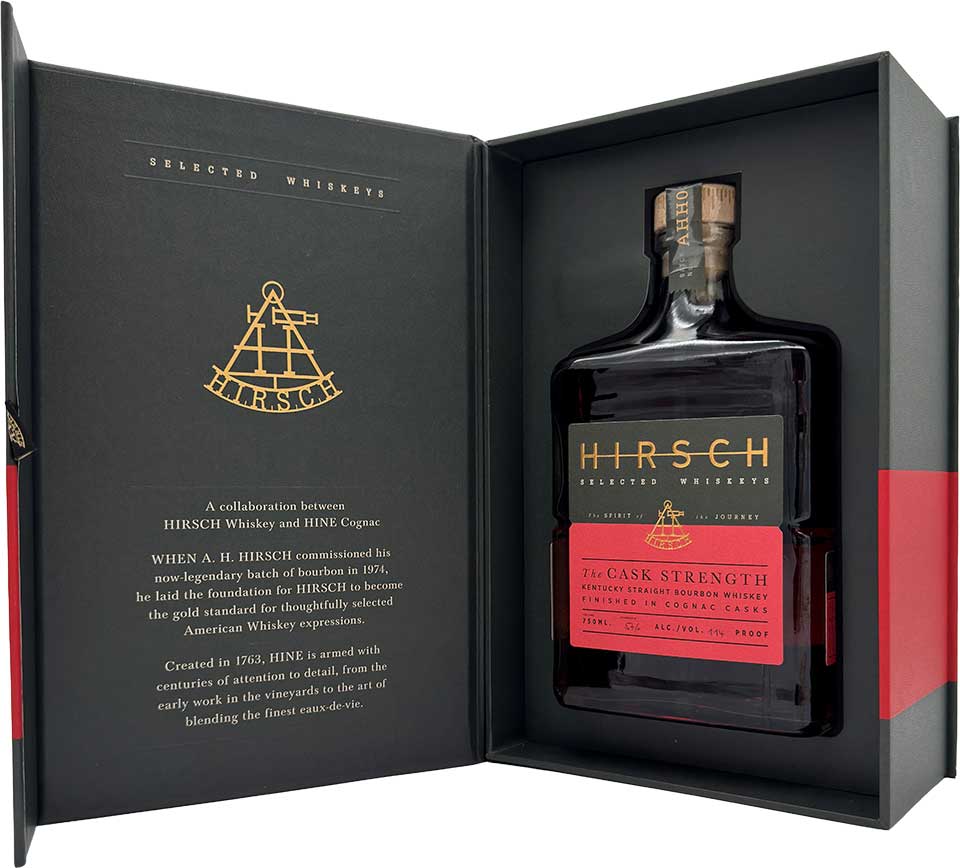 Hirsch The Cask Strength Kentucky Straight Bourbon Whiskey Finished in Hine Cognac Casks