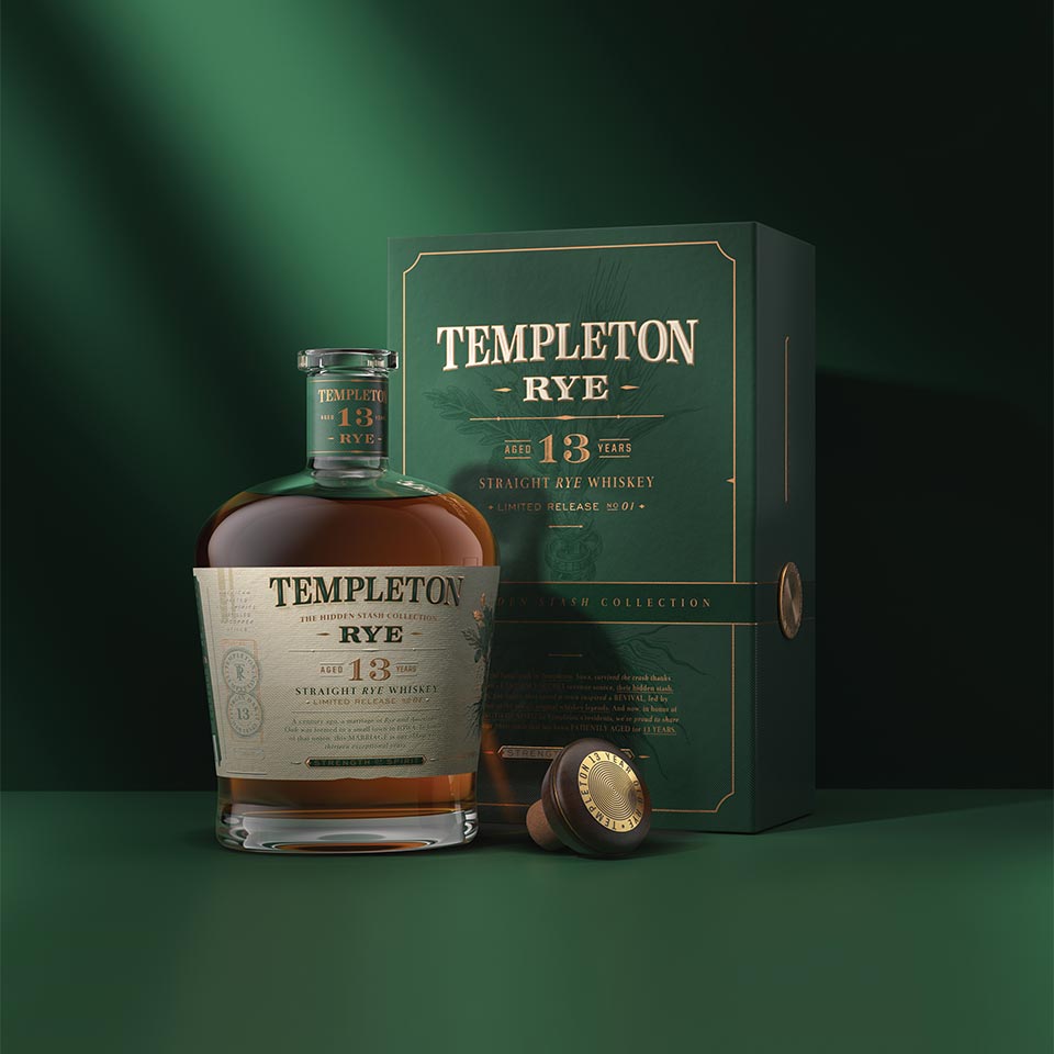 Templeton Hidden Stash Collection 13 Year Old Rye Whiskey