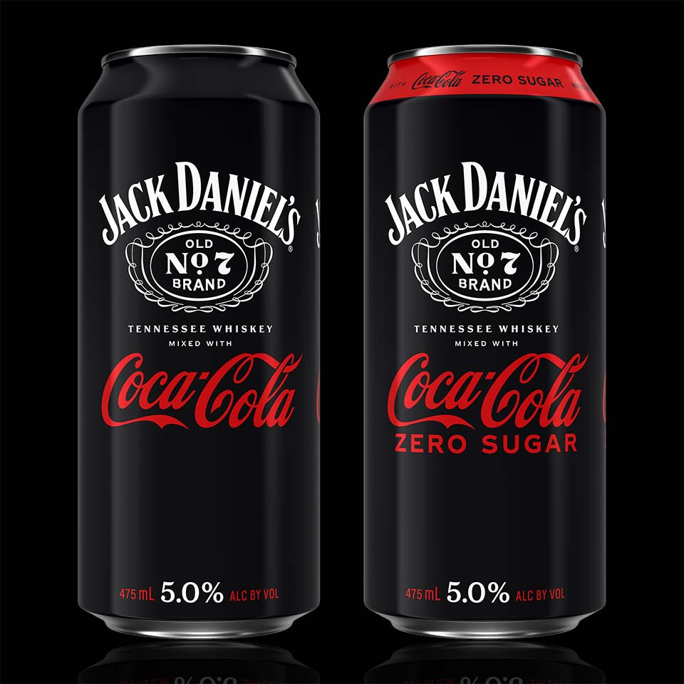 Jack & Coke and Jack & Coke Zero Sugar 16 Oz RTDs