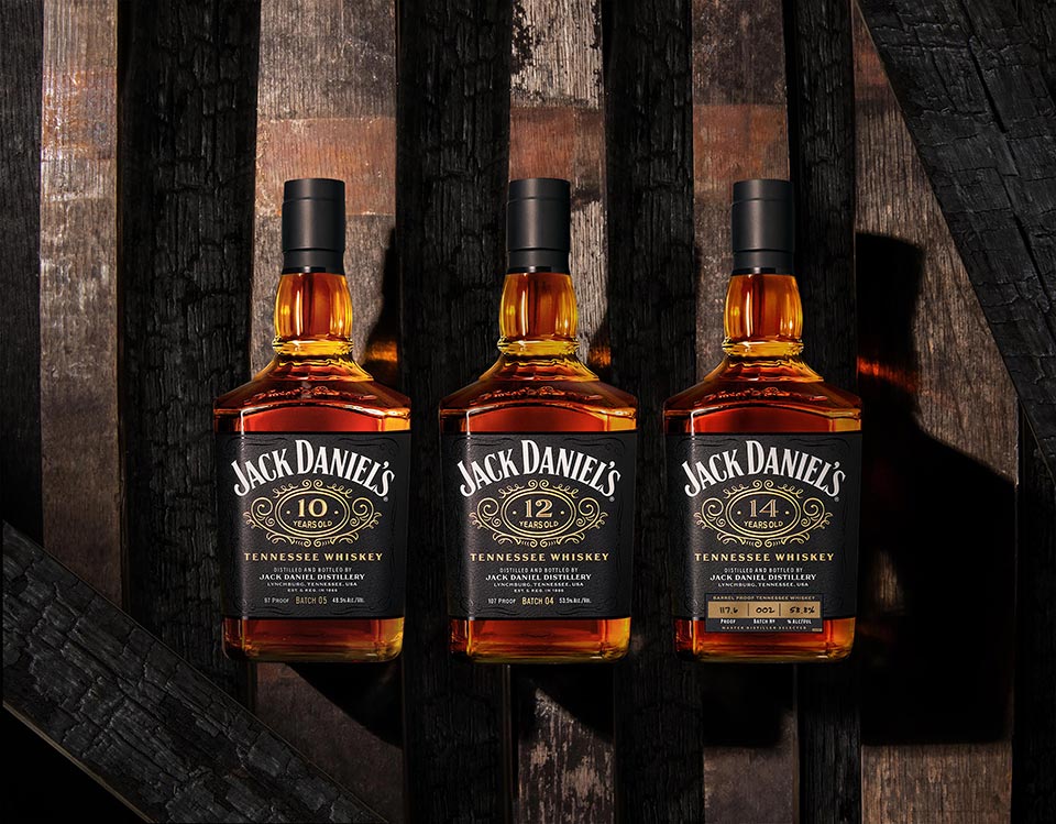 Jack Daniel's Aged Series: 10 Year Old Batch 5, 12 Year Old Batch 4, 14 Year Old Batch 2