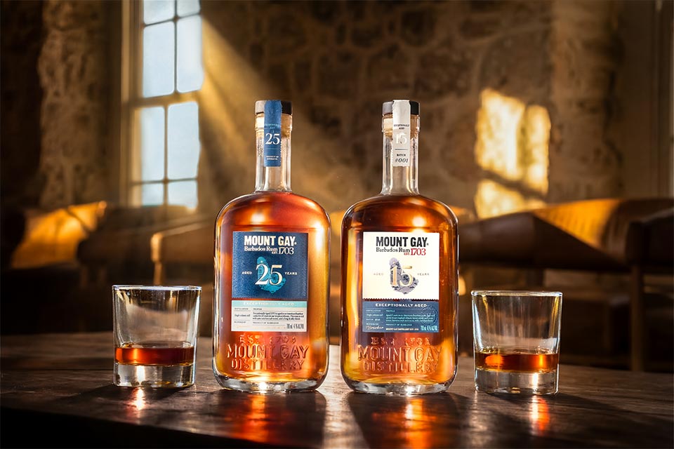 Mount Gay Exceptionally Aged Collection 25 Year Old and 15 Year Old