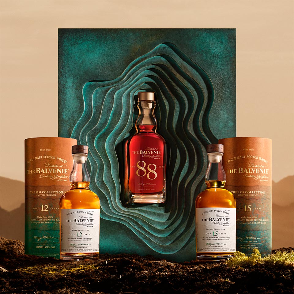 The Balvenie 1931 Collection - 12 Year Old, 15 Year Old, and 88 Year Old